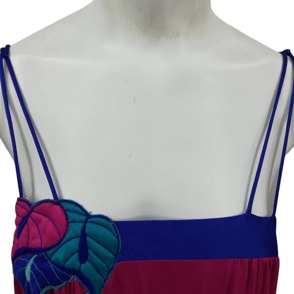 Vintage Pajama Chemise Cover Up Set Size M Pink Satin 80s Top Pajamas Nightgown - Picture 11 of 15